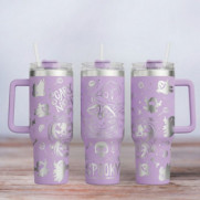 Tumbler mit Gravur - Motiv Spooky -flieder