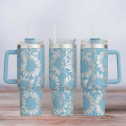 Tumbler mit Gravur - Motiv Sunflowers