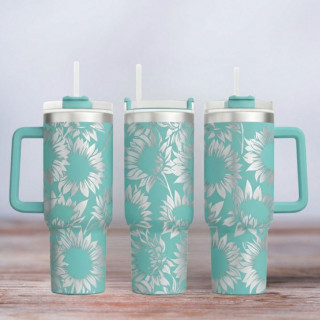 Tumbler mit Gravur - Motiv Sunflowers