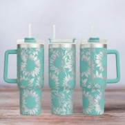 Tumbler mit Gravur - Motiv Sunflowers