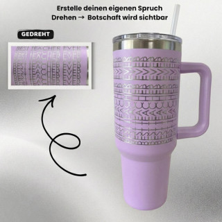 Personalisierter Tumbler mit eigenem Spruch - Hidden Message