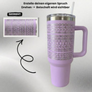 Personalisierter Tumbler mit eigenem Spruch - Hidden Message